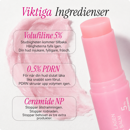 PDRN Collagen Balm Stick — Mot rynkor, linjer & slapp hud GlowNordic