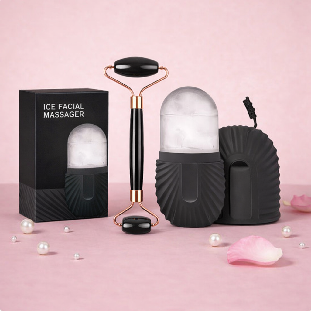 1–3 st Isroller för Ansikte – Facial Ice Roller & Gua Sha-set för Lifting och Konturering tvc-ali-almatook