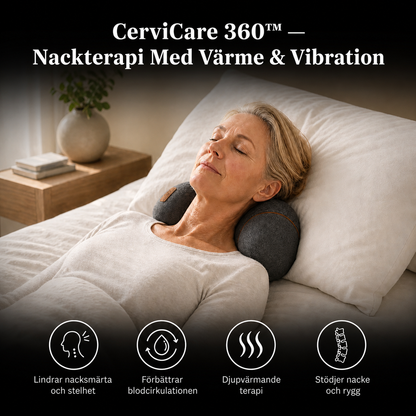 CerviCare 360™ — Elektrisk Nackterapi Med Värme, Vibration & Cervikalt Drag GlowNordic