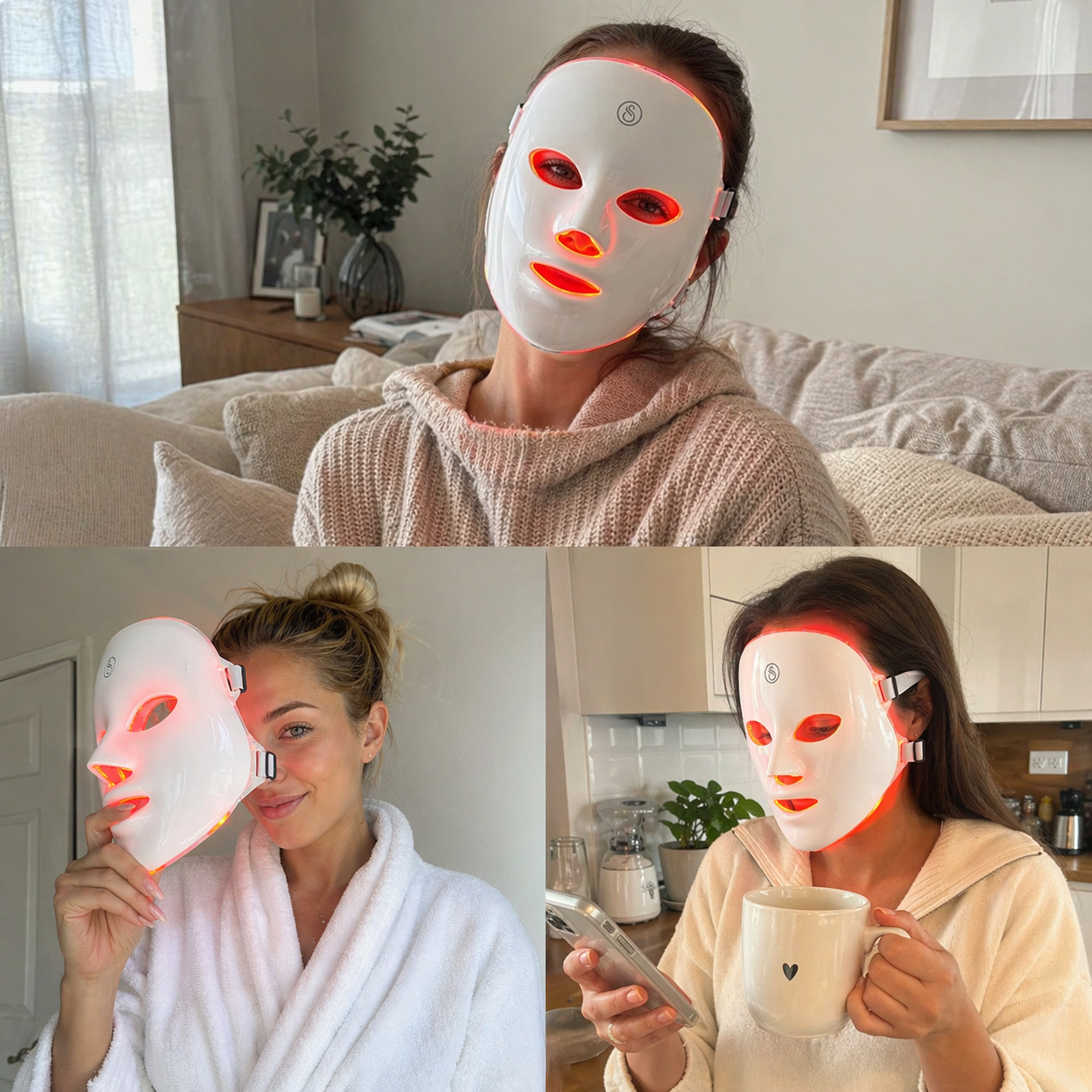 GlowNordic PRO LED-mask: 7-färgers ljusterapi GlowNordic