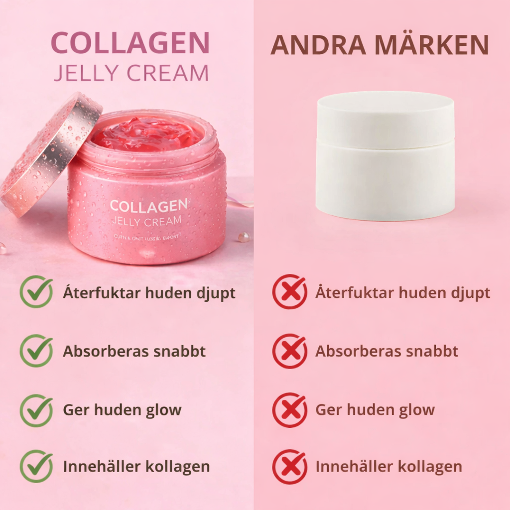 Korean Collagen Jelly Cream - appliceras på huden för naturlig lyster