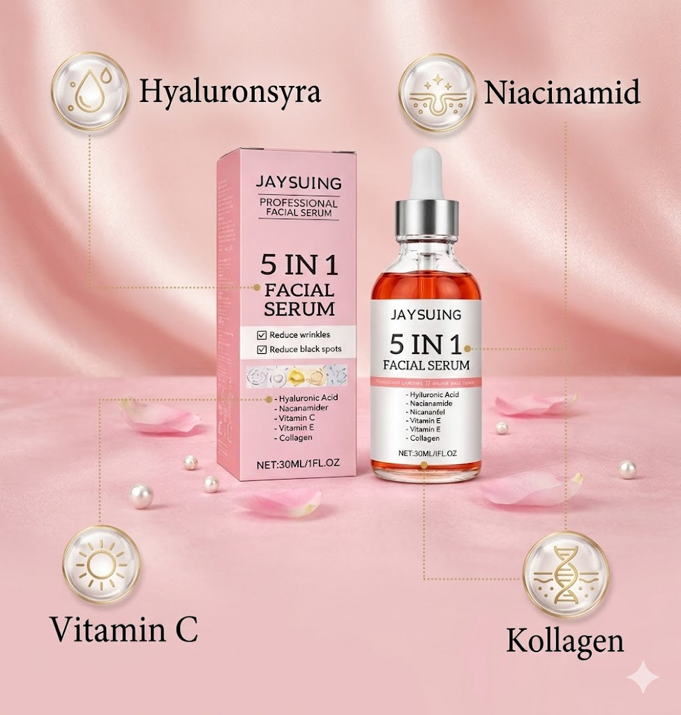5-in-1 Facial Serum – Glow & Återfuktning GlowNordic