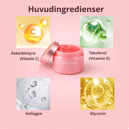 Korean Collagen Jelly Cream - ingredienser kollagen vitamin C och E